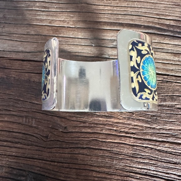 Brighton 💙 Mosaic Enamel Wide Cuff Bracelet - Retired - Picture 3 of 6
